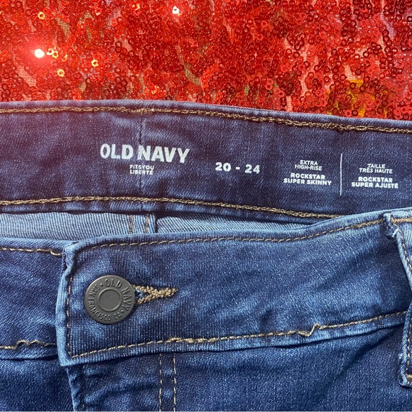 Old Navy FitsYou Dark Blue Denim Jeans - 3 sizes in one - 20-24 - Picture 3 of 3